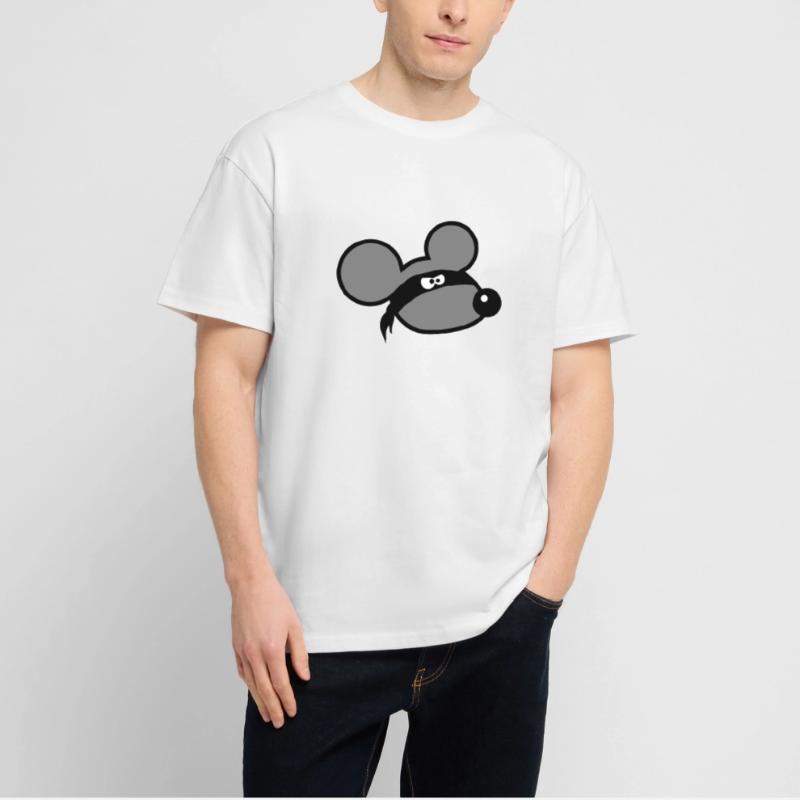 Mouse Evil Robber Ninja Raid Thief Cloth Eyes Stanley/Stella Oversized Unisex Organic T-shirt Blaster 2.0