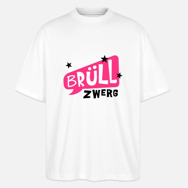 Brüllzwerg - Stanley/Stella Oversized Unisex Bio T-Shirt Blaster 2.0 - Weiß