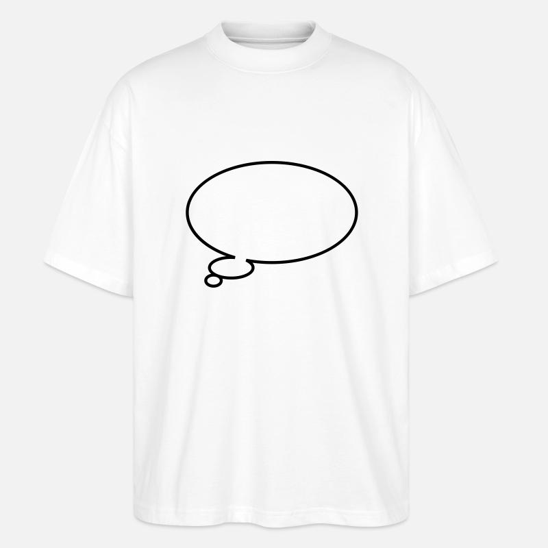 Thinking bubble - Stanley/Stella Oversized Unisex Organic T-shirt Blaster 2.0 - white