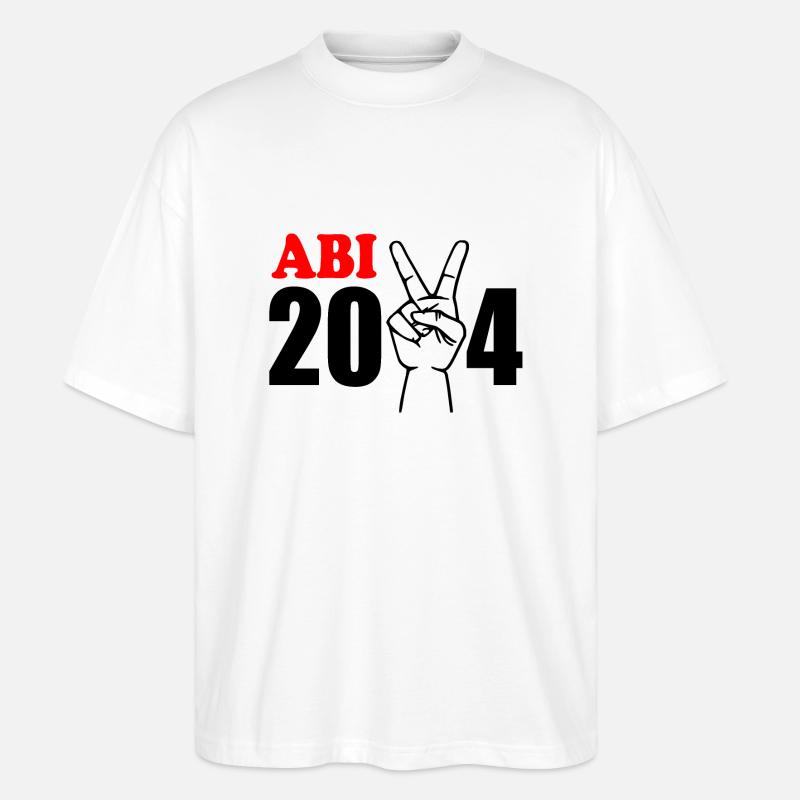 Abi 2024 - Stanley/Stella Oversized Unisex Bio T-Shirt Blaster 2.0 - Weiß