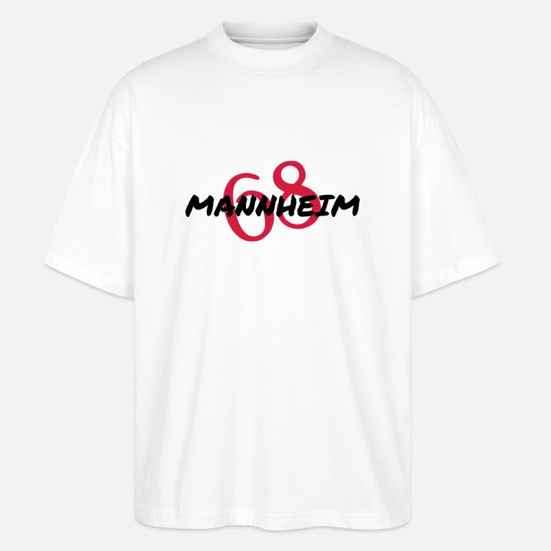 Mannheim Monnem Mannheimat - Stanley/Stella Oversized Unisex Bio T-Shirt Blaster 2.0 - Weiß