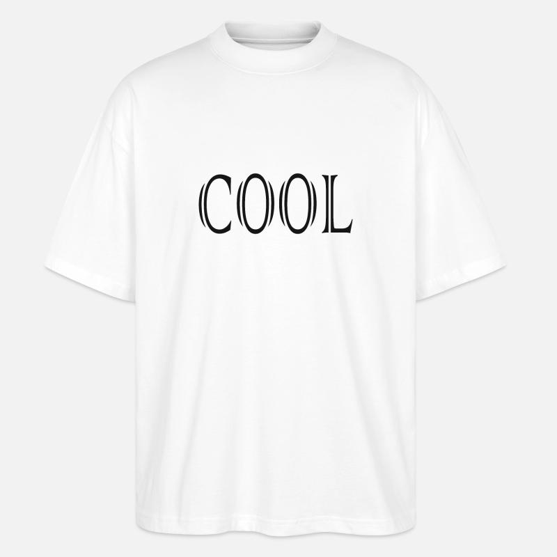 Slogan de dictons de mots à la mode COOL - T-shirt bio Blaster 2.0 coupe oversize Stanley/Stella Unisexe - blanc