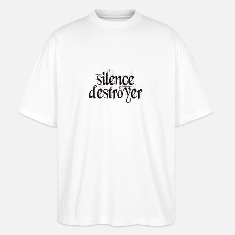Silence Destroyer Zerstörer der Stille - Stanley/Stella Oversized Unisex Bio T-Shirt Blaster 2.0 - Weiß