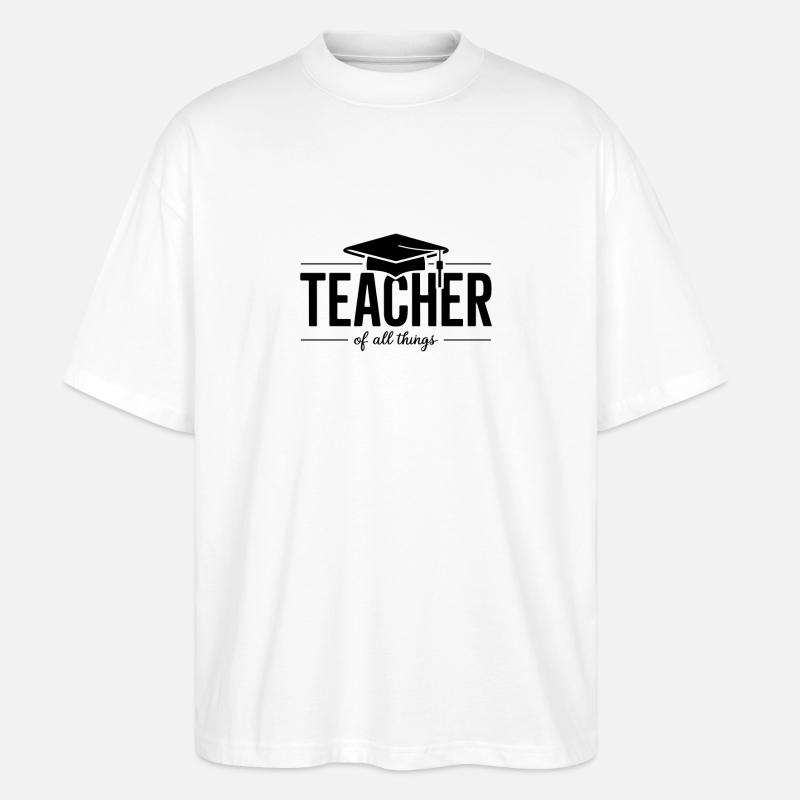Enseignant Enseignant École Profession - T-shirt bio Blaster 2.0 coupe oversize Stanley/Stella Unisexe - blanc