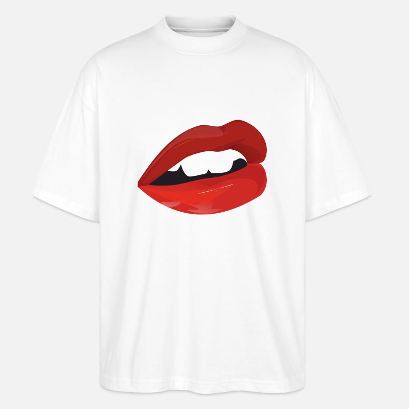 lips - Stanley/Stella Oversized Unisex Bio T-Shirt Blaster 2.0 - Weiß
