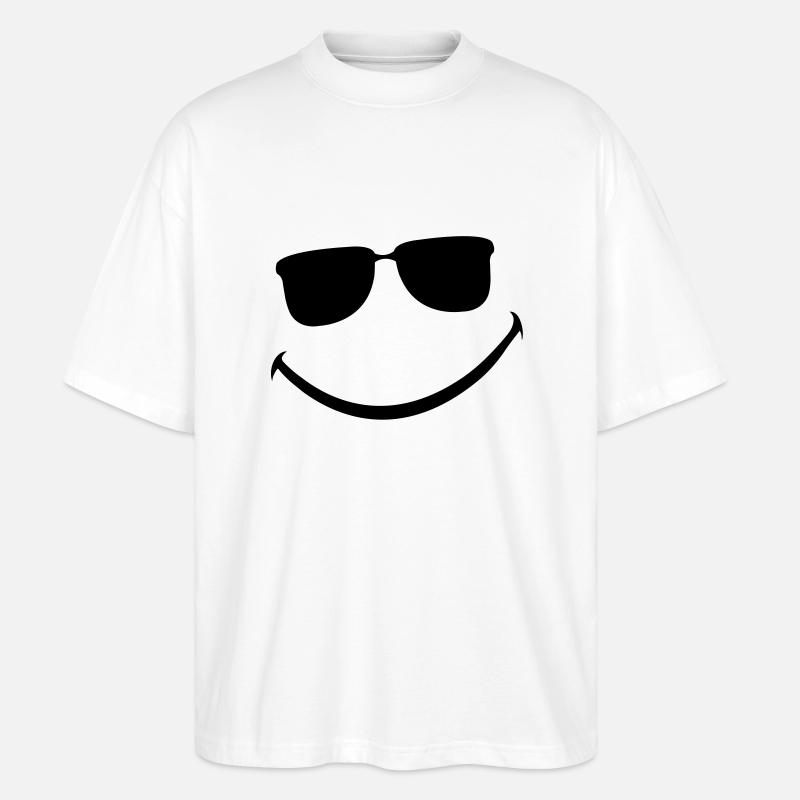 smileface_2 - Stanley/Stella Oversized Unisex Bio T-Shirt Blaster 2.0 - Weiß