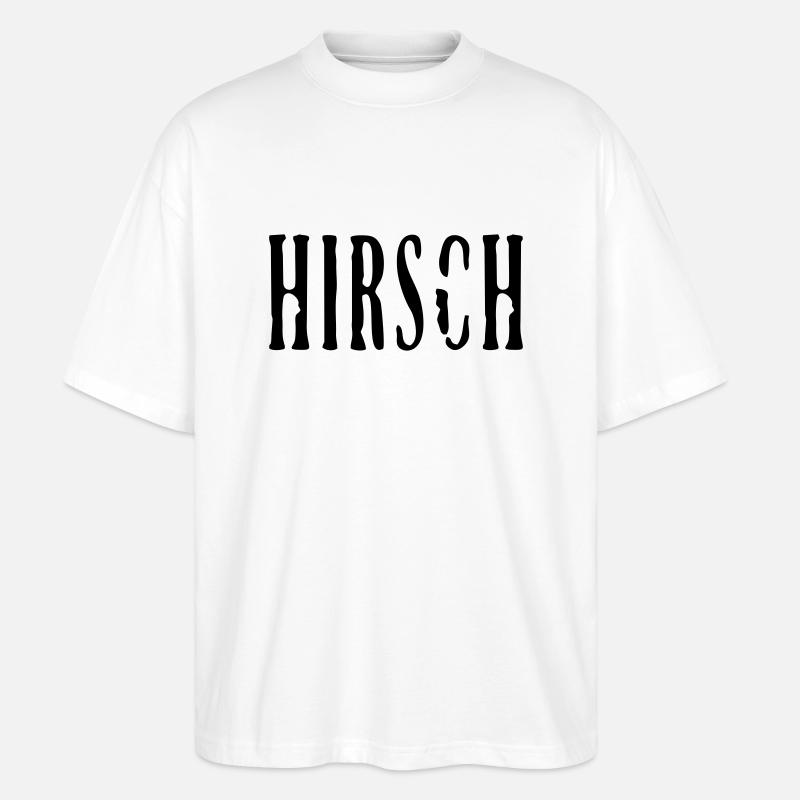 Hirsch / Deer (1c) - Stanley/Stella Oversized Unisex Bio T-Shirt Blaster 2.0 - Weiß