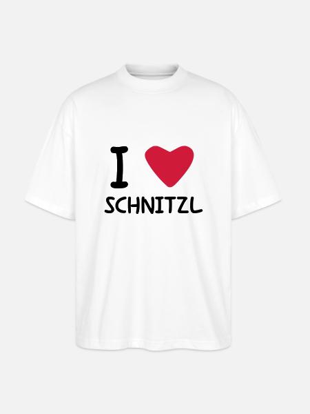 I love Schnitzl - Stanley/Stella Oversized Unisex Bio T-Shirt Blaster 2.0 - Weiß