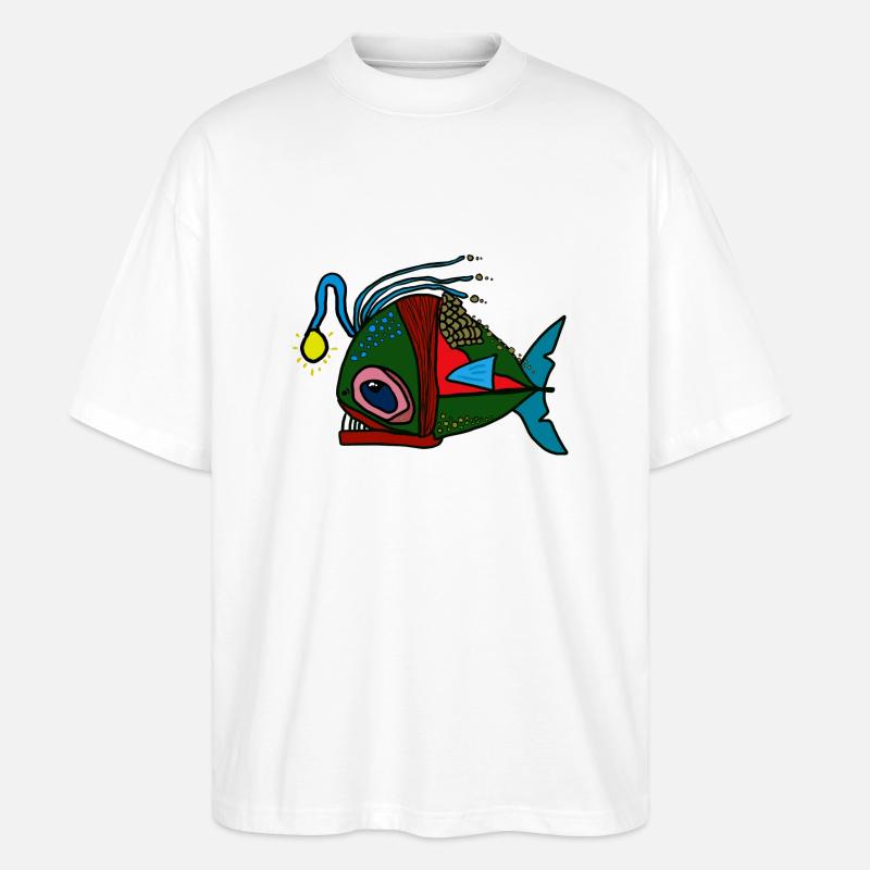 anglerfisch - Stanley/Stella Oversized Unisex Bio T-Shirt Blaster 2.0 - Weiß