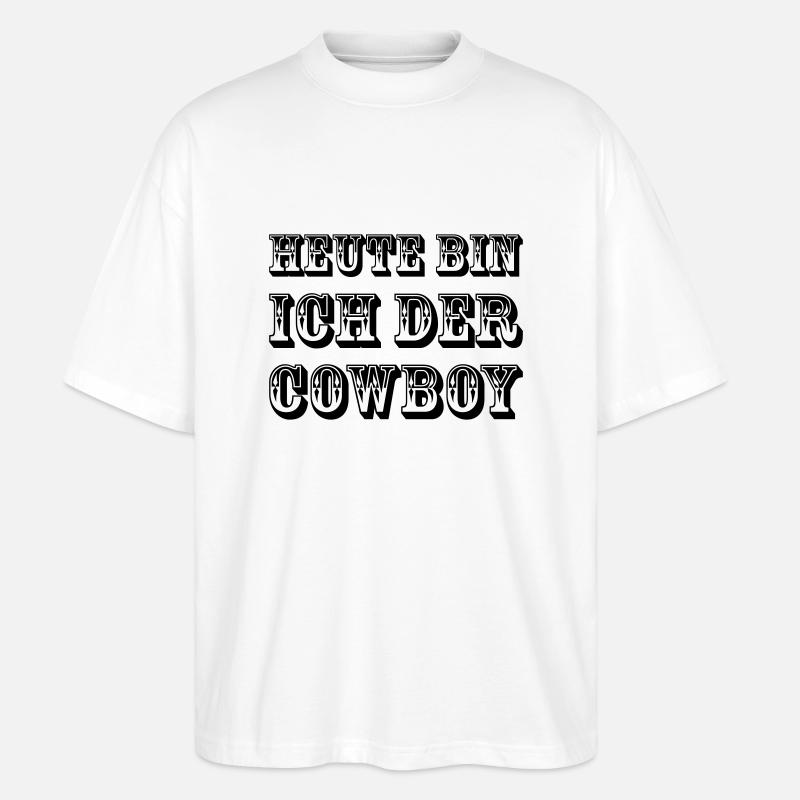 Cowboy Heute - Stanley/Stella Oversized Unisex Bio T-Shirt Blaster 2.0 - Weiß