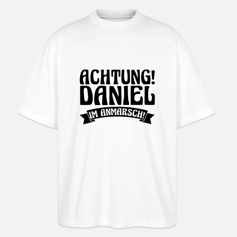 Vorname Daniel - Stanley/Stella Oversized Unisex Bio T-Shirt Blaster 2.0 - Weiß
