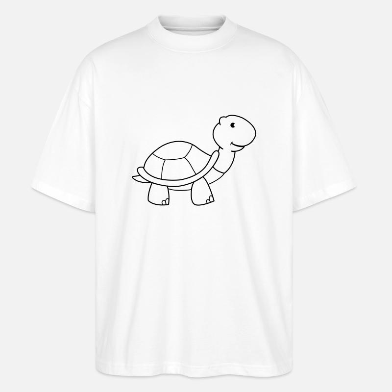 schildkröte - Stanley/Stella Oversized Unisex Bio T-Shirt Blaster 2.0 - Weiß