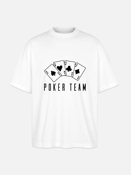 Poker Team 1 - Stanley/Stella Oversized Unisex Organic T-shirt Blaster 2.0 - white