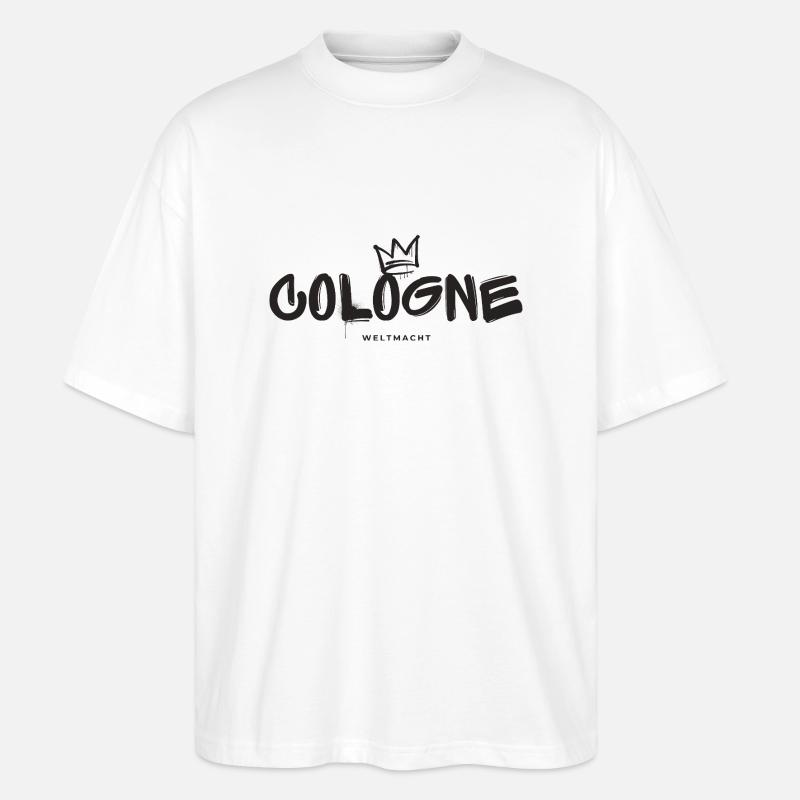 Cologne Köln Weltmacht - Stanley/Stella Oversized Unisex Bio T-Shirt Blaster 2.0 - Weiß