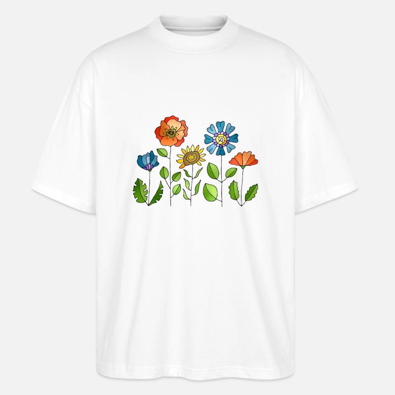 Fleur - T-shirt bio Blaster 2.0 coupe oversize Stanley/Stella Unisexe - blanc