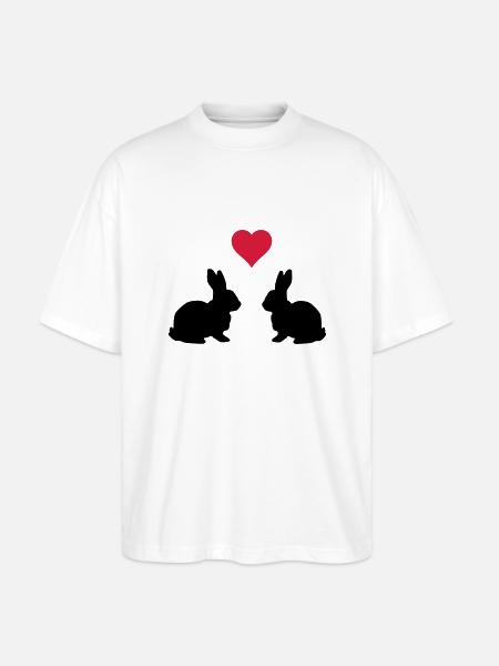 Love Hasen - Stanley/Stella Oversized Unisex Bio T-Shirt Blaster 2.0 - Weiß