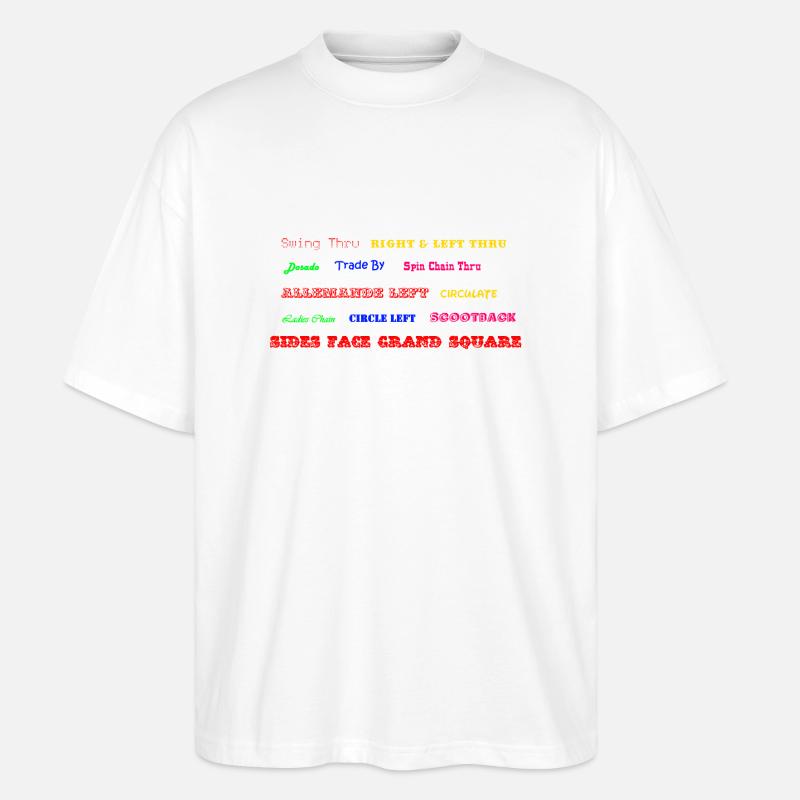 Square Dance Figuren - Stanley/Stella Oversized Unisex Bio T-Shirt Blaster 2.0 - Weiß