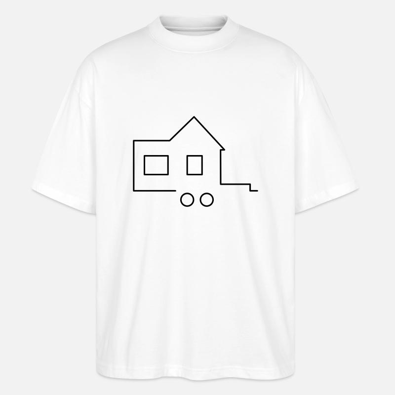 Tiny House - Stanley/Stella Oversized Unisex Bio T-Shirt Blaster 2.0 - Weiß