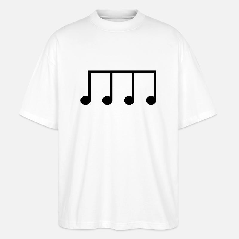 Eighth note icon to personalize - Stanley/Stella Oversized Unisex Organic T-shirt Blaster 2.0 - white