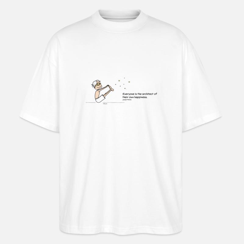 Architecte du bonheur - T-shirt bio Blaster 2.0 coupe oversize Stanley/Stella Unisexe - blanc
