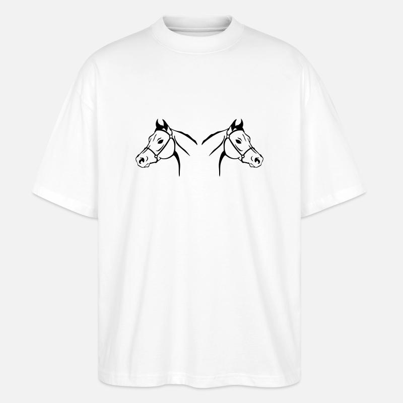 Chevaux - T-shirt bio Blaster 2.0 coupe oversize Stanley/Stella Unisexe - blanc