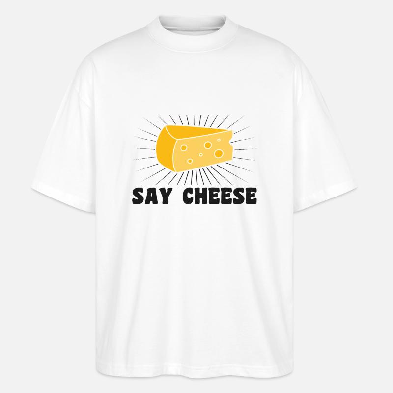 Say cheese - Stanley/Stella Oversized Unisex Bio T-Shirt Blaster 2.0 - Weiß