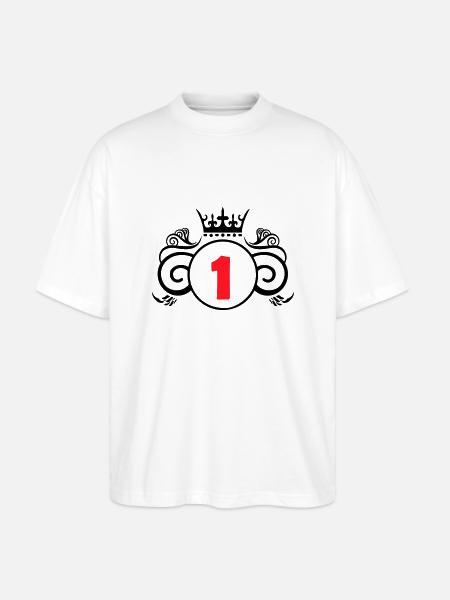 wappen 1 - Stanley/Stella Oversized Unisex Bio T-Shirt Blaster 2.0 - Weiß