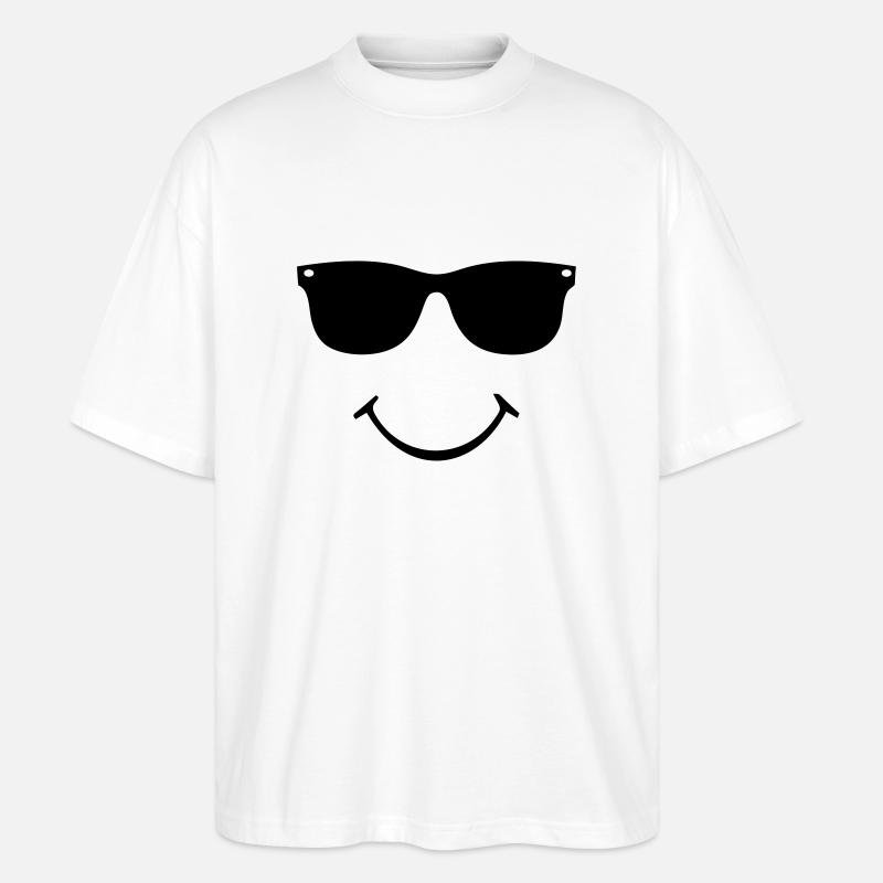smiley face - Stanley/Stella Oversized Unisex Bio T-Shirt Blaster 2.0 - Weiß