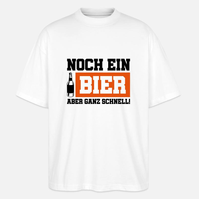 noch ein bier schnell - Stanley/Stella Oversized Unisex Bio T-Shirt Blaster 2.0 - Weiß