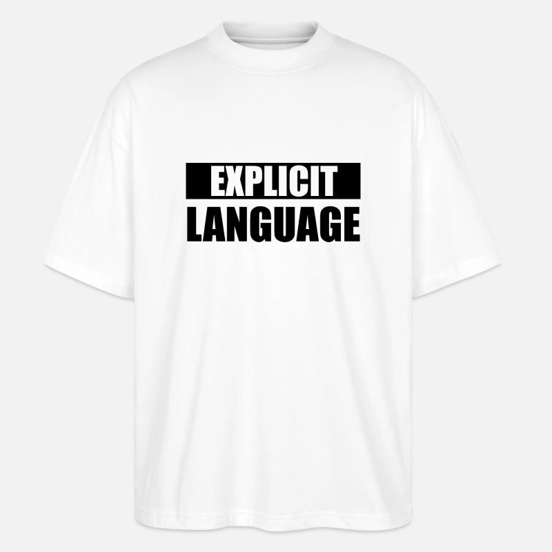Langage grossier - T-shirt bio Blaster 2.0 coupe oversize Stanley/Stella Unisexe - blanc