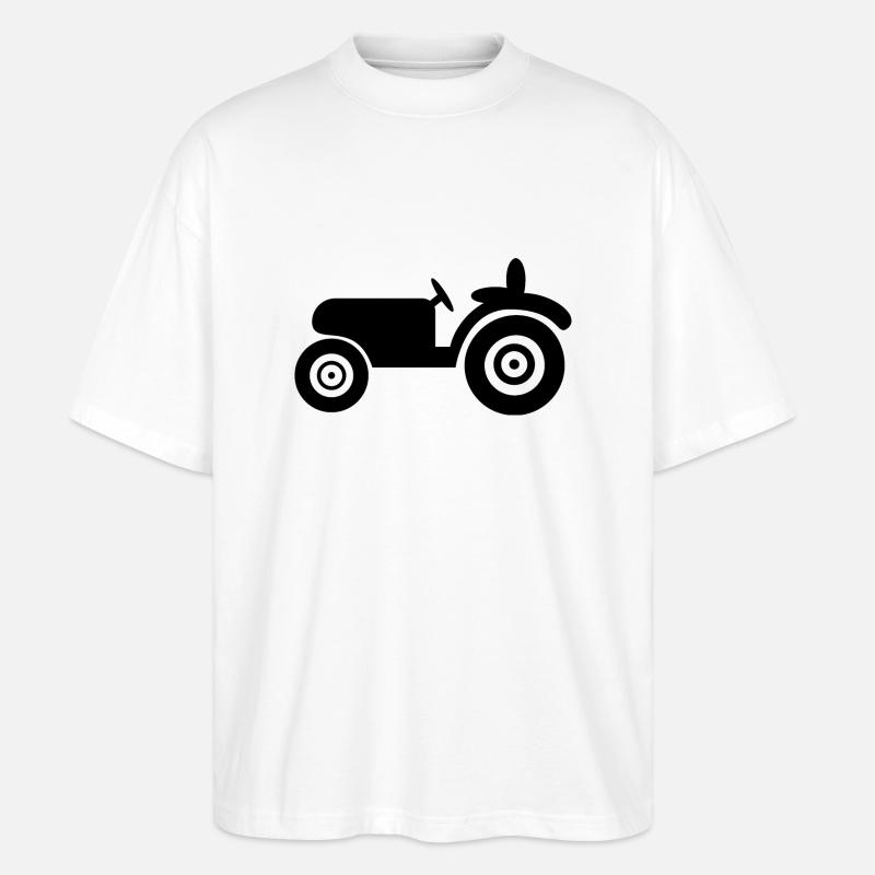 Tractor - Oldtimer - Stanley/Stella Oversized Unisex Organic T-shirt Blaster 2.0 - white