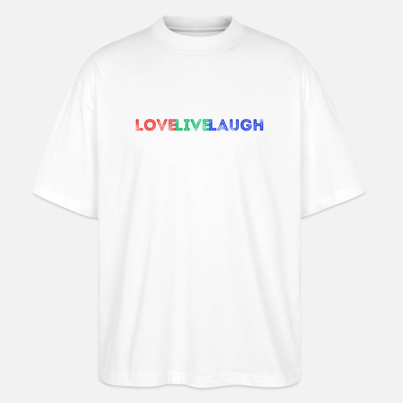 Liebe, Leben, Lachen - Stanley/Stella Oversized Unisex Bio T-Shirt Blaster 2.0 - Weiß