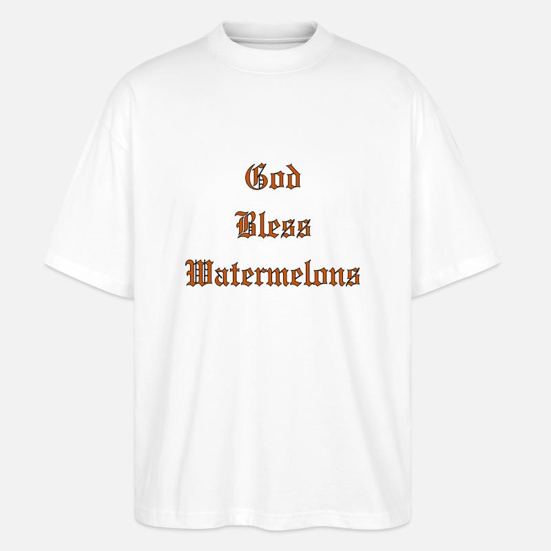 GodBlessWatermelons - Stanley/Stella Oversized Unisex Bio T-Shirt Blaster 2.0 - Weiß
