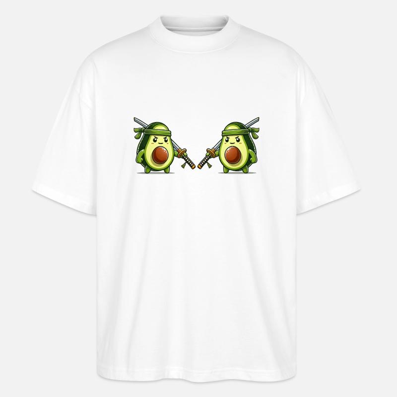avocado samurai 2 - Stanley/Stella Oversized Unisex Bio T-Shirt Blaster 2.0 - Weiß