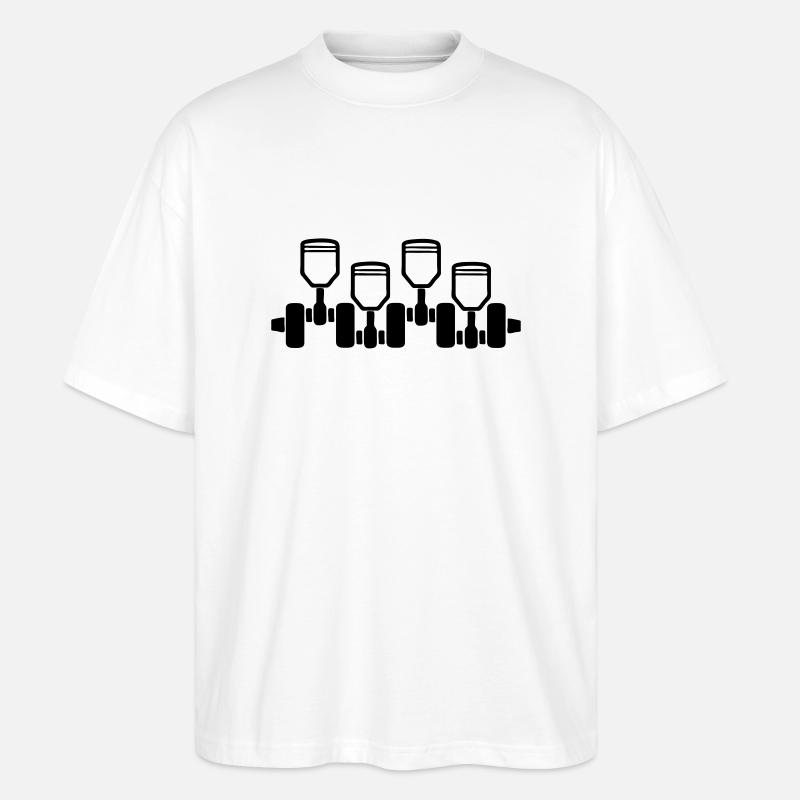 engine_2 - Stanley/Stella Oversized Unisex Bio T-Shirt Blaster 2.0 - Weiß