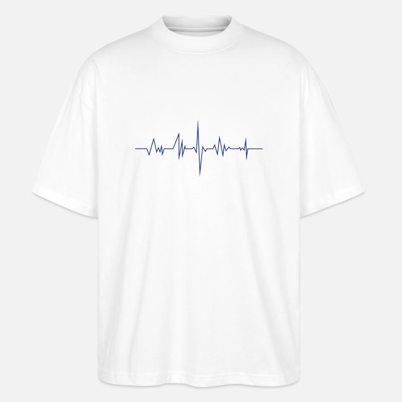 Frequenz kurz - Stanley/Stella Oversized Unisex Bio T-Shirt Blaster 2.0 - Weiß