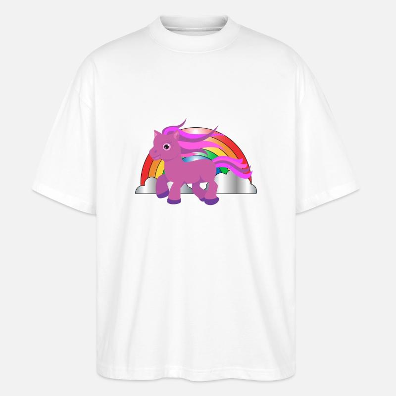 einhorn7 - Stanley/Stella Oversized Unisex Bio T-Shirt Blaster 2.0 - Weiß