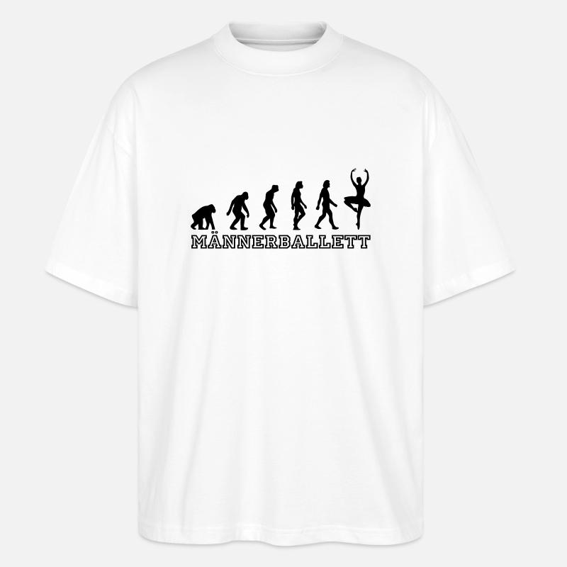 Männerballett Evolution Ballerina - Stanley/Stella Oversized Unisex Bio T-Shirt Blaster 2.0 - Weiß