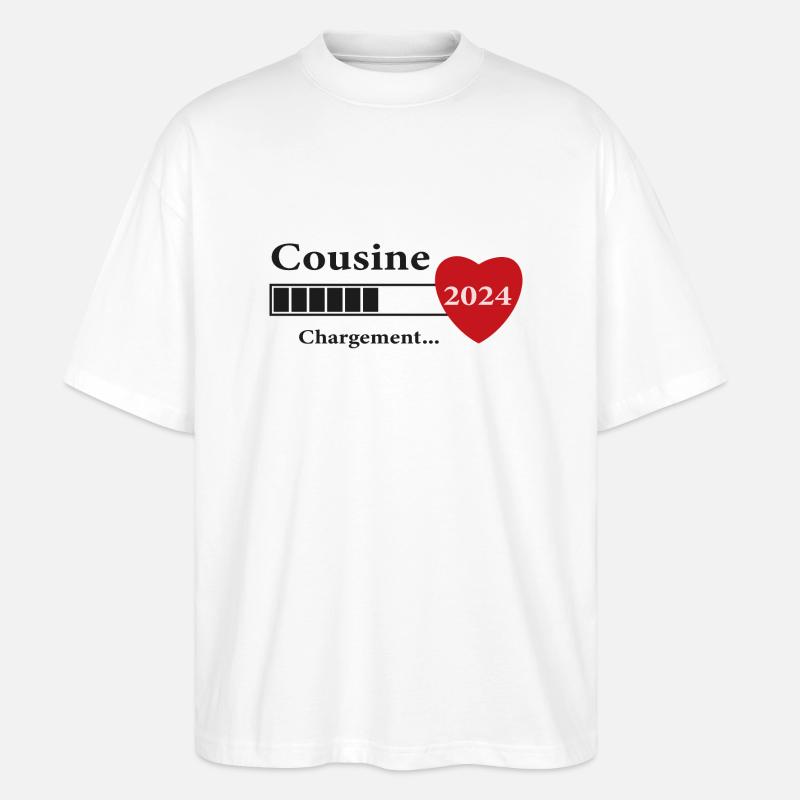 Cousin - Future Cousin Loading - Stanley/Stella Oversized Unisex Organic T-shirt Blaster 2.0 - white