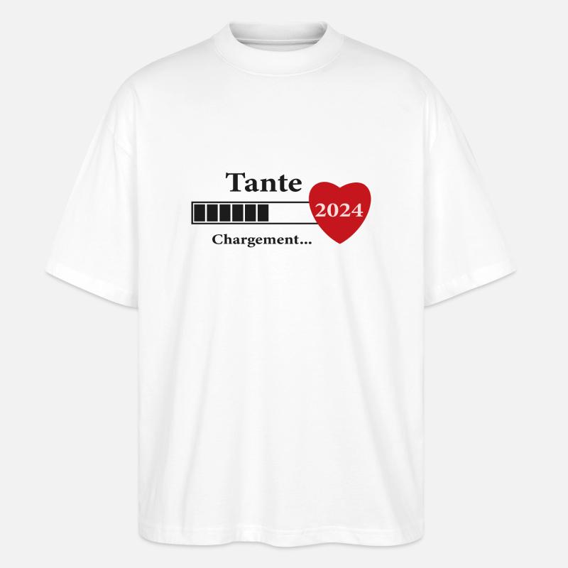 Aunt - Future Aunt Loading - Stanley/Stella Oversized Unisex Organic T-shirt Blaster 2.0 - white