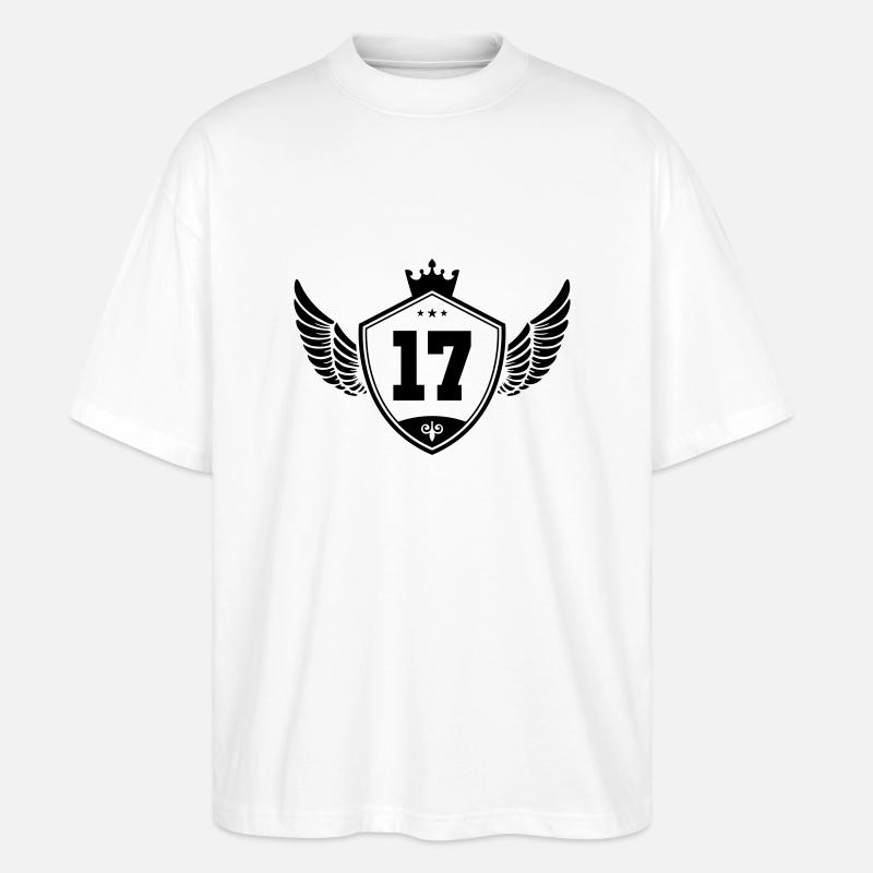 17 wappen krone - Stanley/Stella Oversized Unisex Bio T-Shirt Blaster 2.0 - Weiß