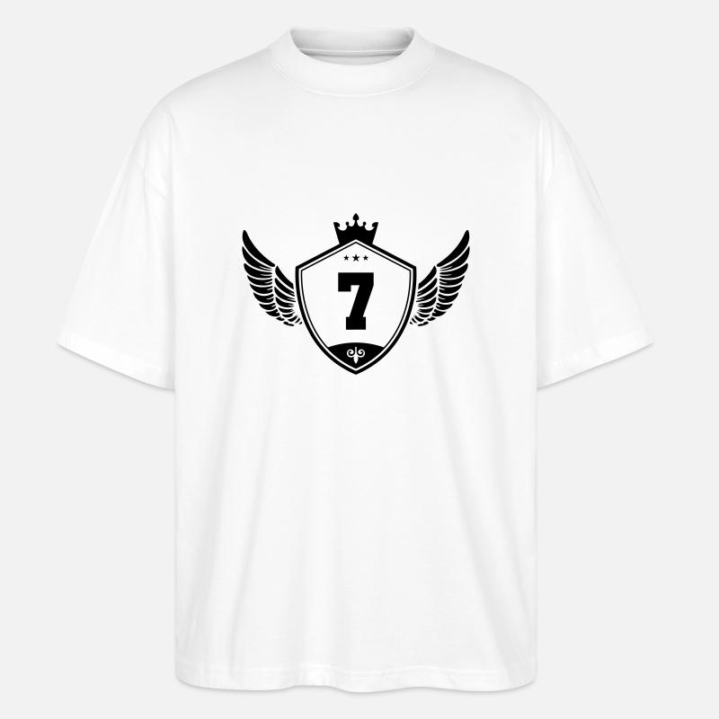 7 wappen krone - Stanley/Stella Oversized Unisex Bio T-Shirt Blaster 2.0 - Weiß