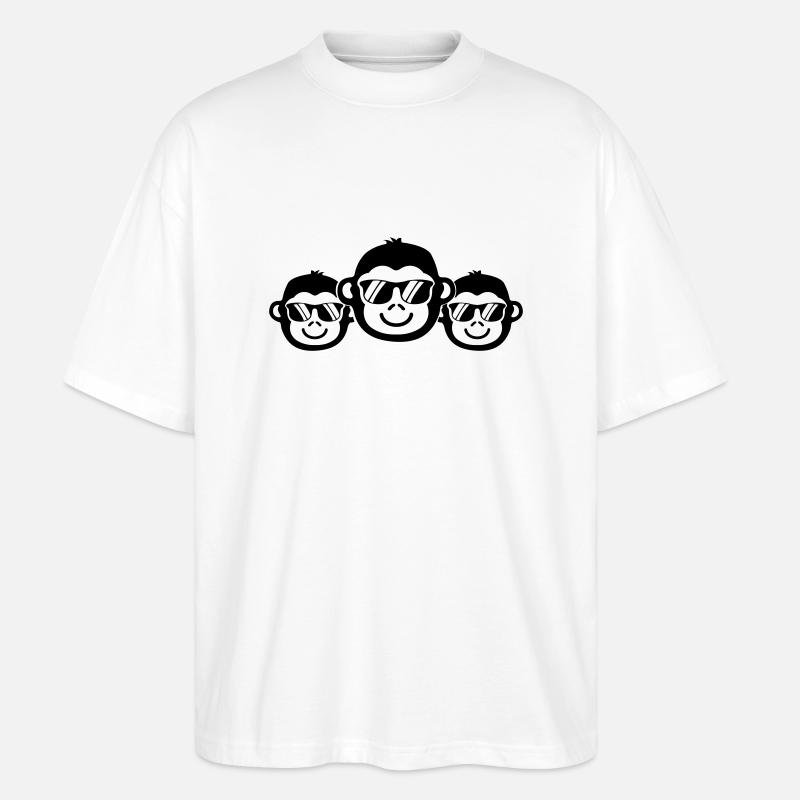 affen cool 1 - Stanley/Stella Oversized Unisex Bio T-Shirt Blaster 2.0 - Weiß