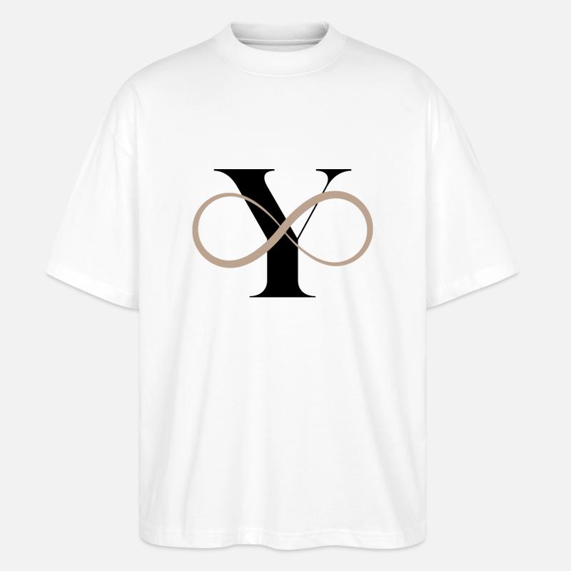 Unendlicher Buchstabe - Stanley/Stella Oversized Unisex Bio T-Shirt Blaster 2.0 - Weiß