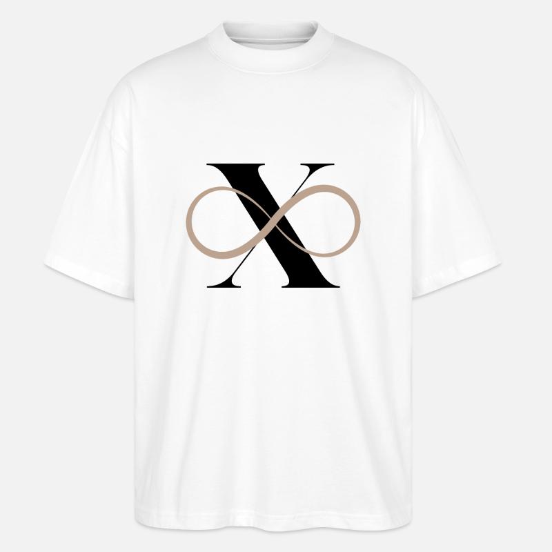 Unendlicher Buchstabe x - Stanley/Stella Oversized Unisex Bio T-Shirt Blaster 2.0 - Weiß