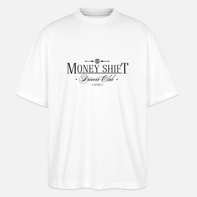 Geld-Verschiebung - Stanley/Stella Oversized Unisex Bio T-Shirt Blaster 2.0 - Weiß