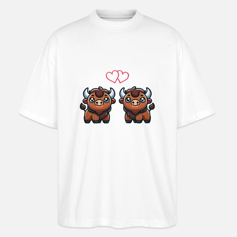 Bison Comic Love - T-shirt bio Blaster 2.0 coupe oversize Stanley/Stella Unisexe - blanc