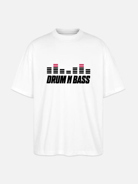 Drum Bass - Stanley/Stella Oversized Unisex Organic T-shirt Blaster 2.0 - white