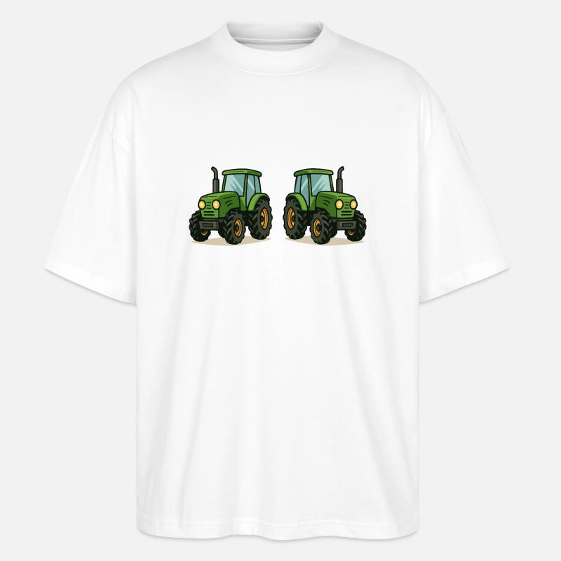 traktor 2 - Stanley/Stella Oversized Unisex Bio T-Shirt Blaster 2.0 - Weiß