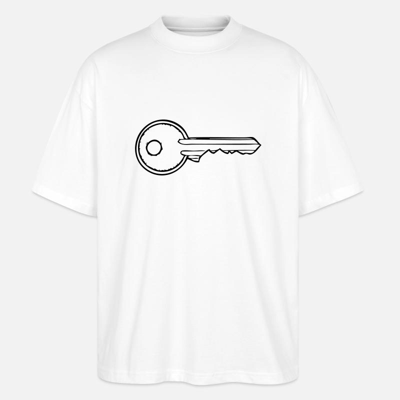 Schlüssel - Stanley/Stella Oversized Unisex Bio T-Shirt Blaster 2.0 - Weiß